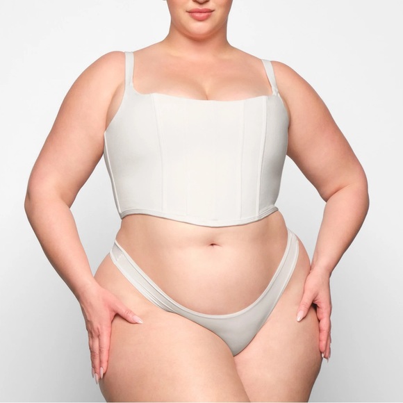 SKIMS NWT Cotton Corset Bra Top - Picture 2 of 9